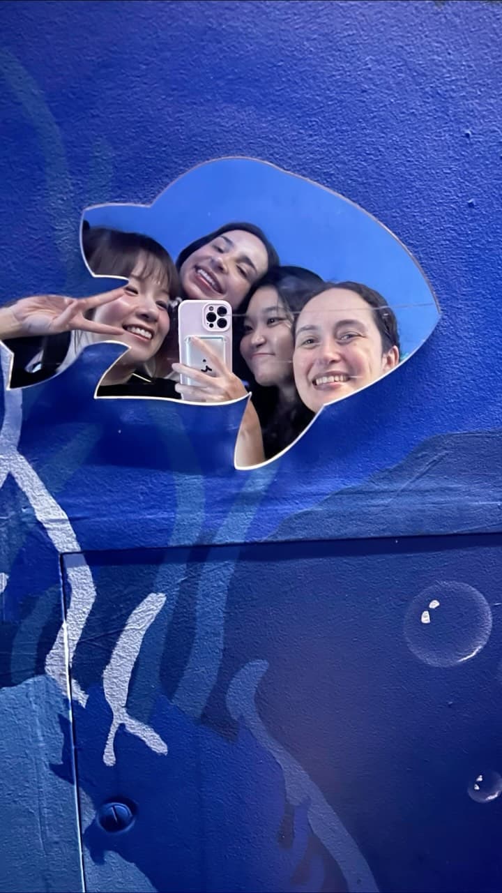 Aquarium day, photo wall included
